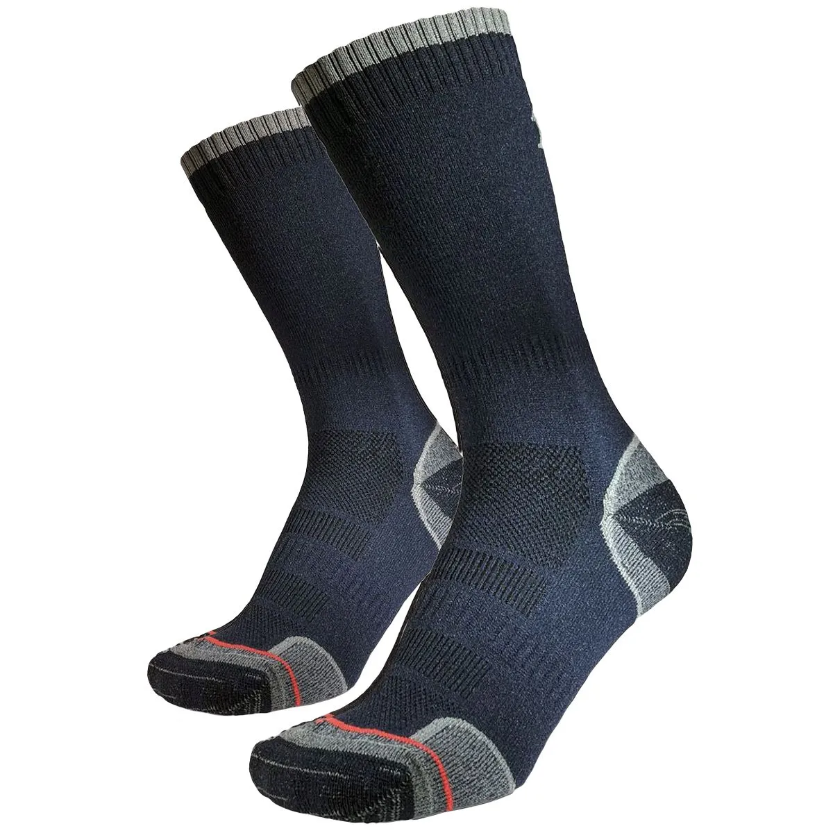 1000 Mile Walk Repreve Single Layer Socks 2 Pack Navy/Charcoal