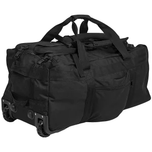 Mil-Tec Combat Carrying Duffel with Rolls Black