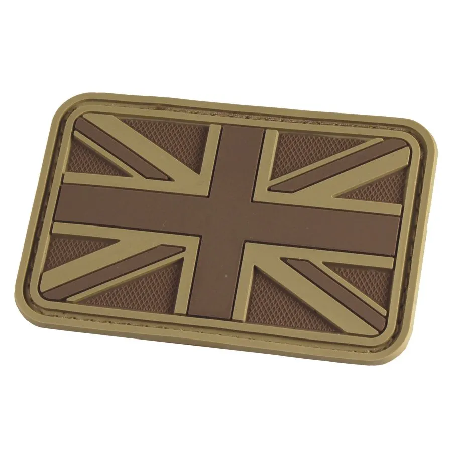 Hazard 4 3D Union Jack UK Flag Morale Patch Coyote
