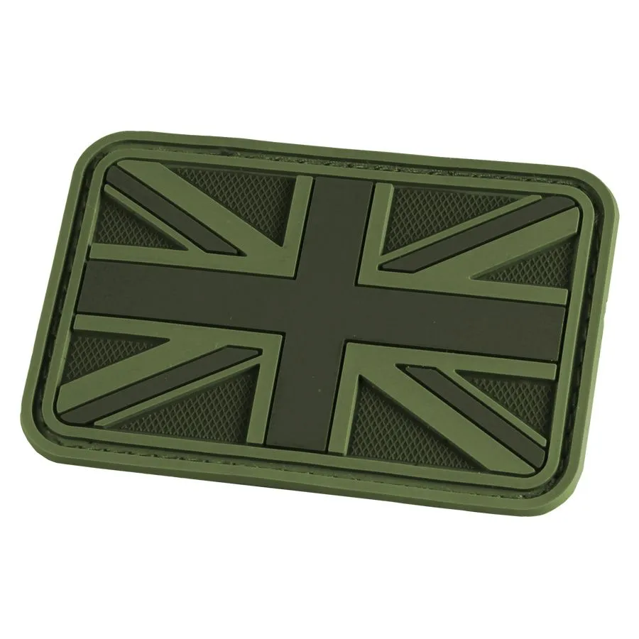 Hazard 4 3D Union Jack UK Flag Morale Patch OD Green